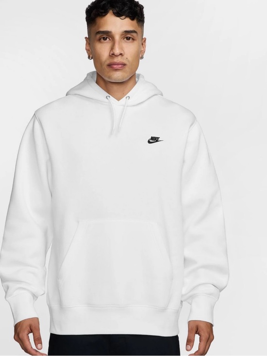 Nike Other - Nike Men's white Club Pullover Fleece Hoodie size XL